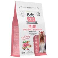 BRIT CARE Mini, Сухой корм с индейк. для стер.соб.мин.п,"Adult Sterilised. Metabolic",0.4кг, 5079100
