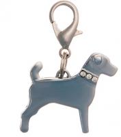 Адресник HELLO PET "Силуэт" Джек-рассел со стразами 30*25мм,гравировка 19006