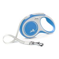 Flexi рулетка NEW LINE Comfort XS (до 12 кг) лента 3 м серый/синий