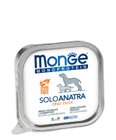 Monge  Monoproteico Solo консервы д/собак  паштет  утка 150г 