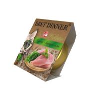 Best Dinner Holistic д/взр. и стерилизованных кошек.Мясные волокна в желе "Курица с водорослями" 75г
