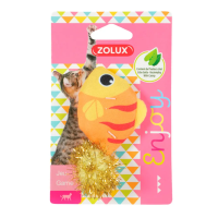 ZOLUX, Игрушка для кошек с кошачьей мятой "Загадочная рыбка", 8.5 см