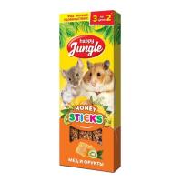 HAPPY JUNGLE палочки д/мелк.грызунов мед и фрукты 3шт 90гр