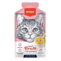 Wanpy Cat Пауч для кошек "Бульон" с тунцом и креветкой 50 г