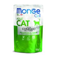 Monge Cat Grill Pouch паучи для взрослых кошек итальянский кролик 85г