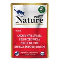 PRIME NATURE пауч 100гр в желе Курица с морским окунем д/кошек