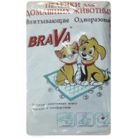 БРАВА пеленки впит. однораз. 60*40см 5шт (1*84)