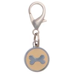 Адресник HELLO PET круглый малый кость бежевый 14 мм, гравировка 19046