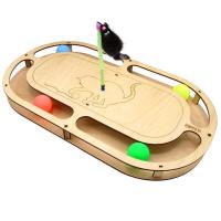 sh-07340 Игровой трек для кошек Стадион с шариками c игрушкой на пружине