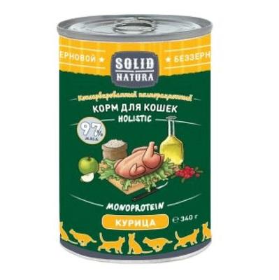 Solid Natura Holistic консервы д/кошек Курица 0,34кг