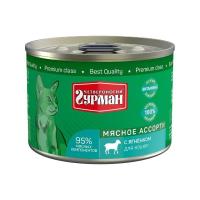 Четвероногий гурман Мясное Ассорти 190 г для кошек с ягненком