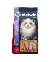 Melwin для кошек старше 7 лет с мясом птицы 2,5кг