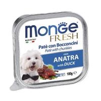 Влажный корм Monge Dog Fresh для собак, с уткой, консервы 100 г