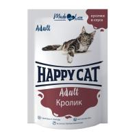 Пауч ХЭППИ КЭТ /Кролик/ в соусе 0,085кг