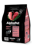 AlphaPet Superpremium 0,4кг с уткой и цыпленком сухой для кошек крупных пород