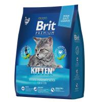 Брит Premium Cat Kitten сухой корм премиум класса с курицей и лососем для котят 0,4 кг