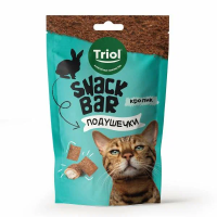 Лакомство для кошек "Мини-подушечки с начинкой из кролика", 30г, серия SNACK BAR, Triol