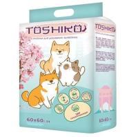 TOSHIKO пеленки впитывающие одноразовые с ароматом сакуры 10шт 60*60см