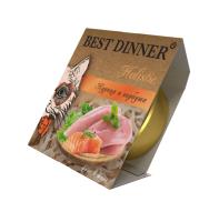 Best Dinner Holistic д/взр. и стерилизованных кошек.Мясные волокна в желе "Курица и горбуша" 75 гр