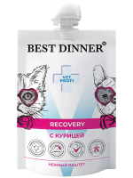 Best Dinner Vet Profi Recovery консервированный корм для кошек и собак при истощении с курицей 85 г