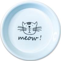 Миска Mr.Kranch керамическая для кошек MEOW! 200 мл белая