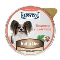 Happy Dog Natur Line Телятина с индейкой паштет (НФКЗ) - 0,125 кг