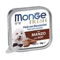 Влажный корм Monge Dog Fresh для собак, с говядиной, консервы 100 г