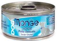 Влажный корм Monge Dog Natural для собак «нежные» куриные кусочки, консервы 95 г