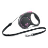 Flexi рулетка Black Design XS (до 8 кг) 3 м трос черный/розовый