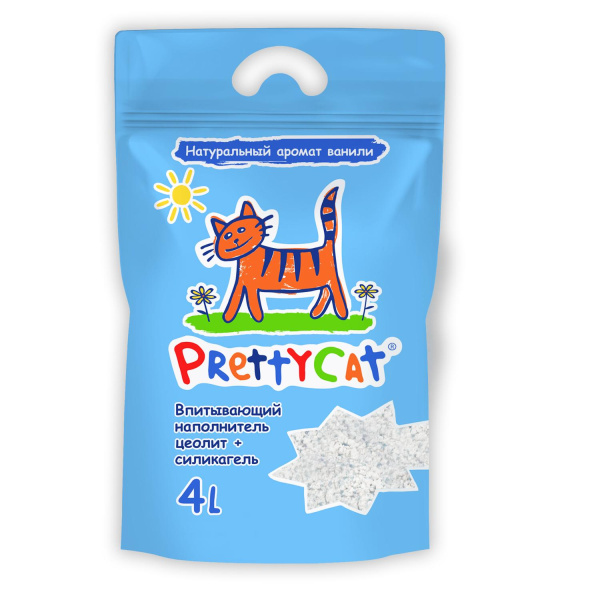 PRETTY CAT Aroma Fruit Наполнитель глиняный с део-кристаллами 2кг/ 4л