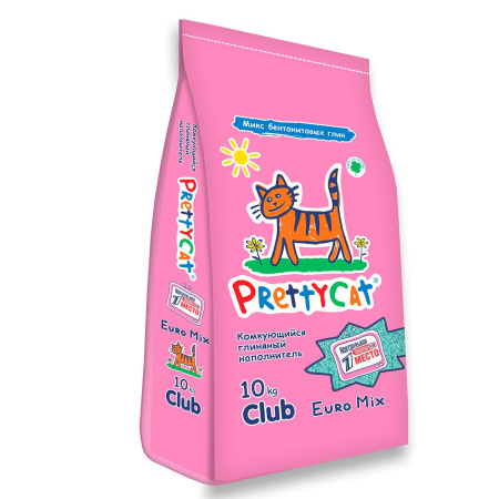 PRETTY CAT Euro Mix Наполнитель комкующийся 10кг