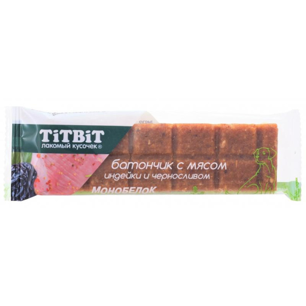 Батончик с мясом индейки и черносливом 40 г 021293 ТИТБИТ