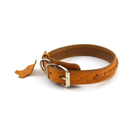 Ошейник МАСТЕР 15мм подвернутый плетен. 1215