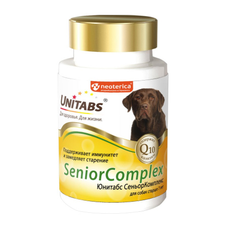 ЮНИТАБС SeniorComplex с Q10 д/собак 100 таб.