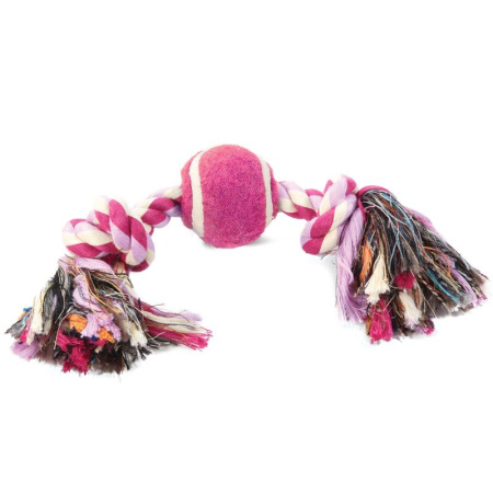 Игрушка MINI DOGS для собак мелких пород "Веревка, 2 узла и мяч", d38/200мм 12111082