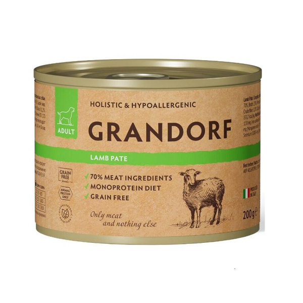 GRANDORF консервы д/соб. Паштет из Ягненка 200 г