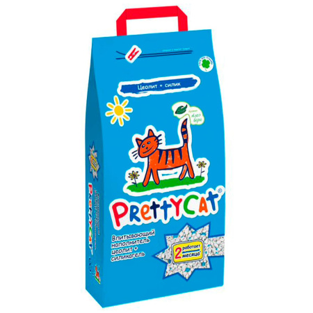 PRETTY CAT наполнитель впитывающий для кошачьих туалетов Naturel с алоэ 4л/2кг