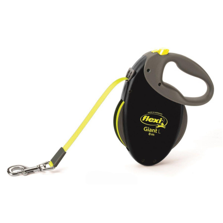 Flexi рулетка Giant Neon L (до 50 кг) лента 8 м, светоотражающая, желтый неон