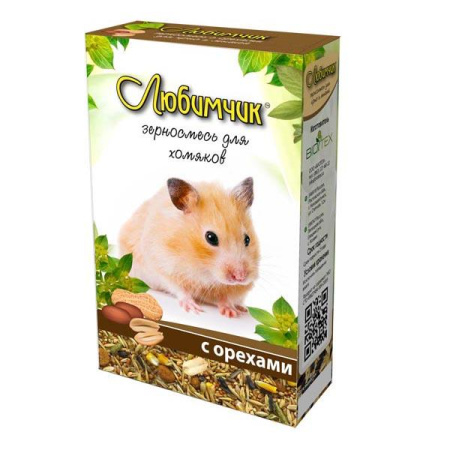 ЛЮБИМЧИК корм д/хомяков Орех 400г (1*14)