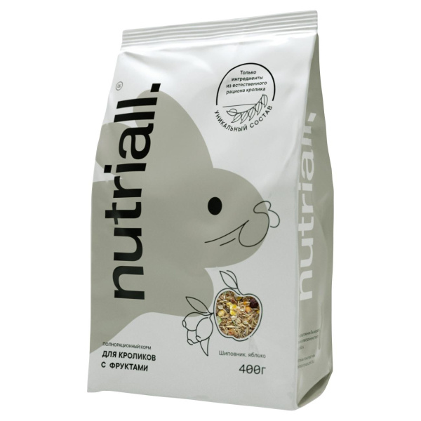Nutriall корм д/кроликов с фруктами 400г