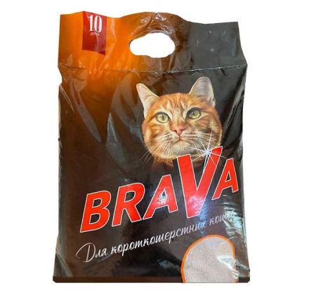 БРАВА 10л д/короткошерст.кошек комкующийся