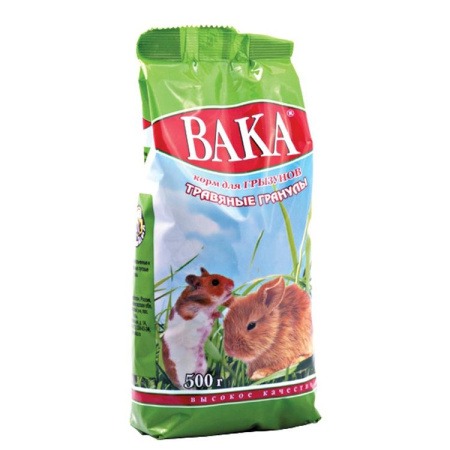 ВАКА Высокое Качество 500г Травяные Гранулы д/грызунов (1*14)