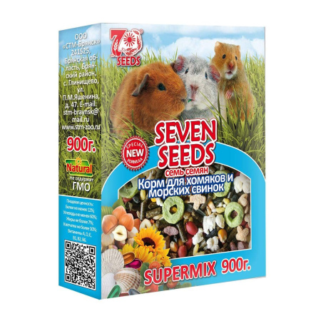 SEVEN SEEDS SUPERMIX корм д/хомяков и морских свинок 900г (1*6) S303