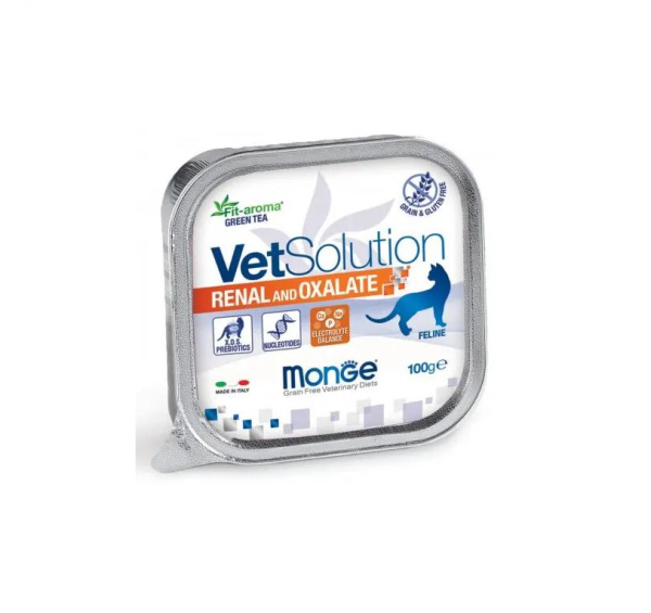 Диет. корм Monge VetSolution Cat Renal and Oxalate Ренал и Оксалат д/кошек 100 г
