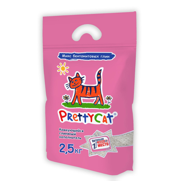 PRETTY CAT Euro Mix Наполнитель комкующийся 2,5кг