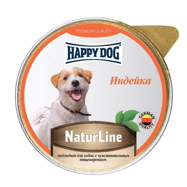 Happy Dog Natur Line Индейка паштет (НФКЗ) - 0,125 кг