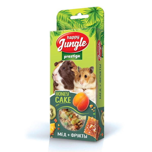 HAPPY JUNGLE Престиж Корзинки для грызунов мед+фрукты 3 шт. 85 г