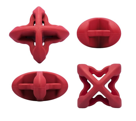 Игрушка интерактивная для собак из натурального каучука Chewtastic Geometrics Geo-AstroRolly,красный