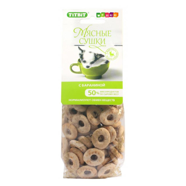 Мясные сушки с бараниной 100г 004999 ТИТБИТ