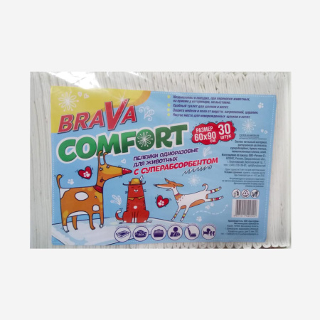 БРАВА пеленки COMFORT с суперабс. 60*90 30шт (1*4)